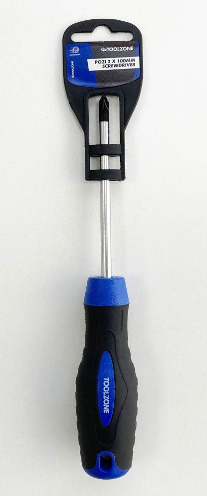 POZI SCREWDRIVER 100mm PZ2 - TOOLZONE KDPSD259