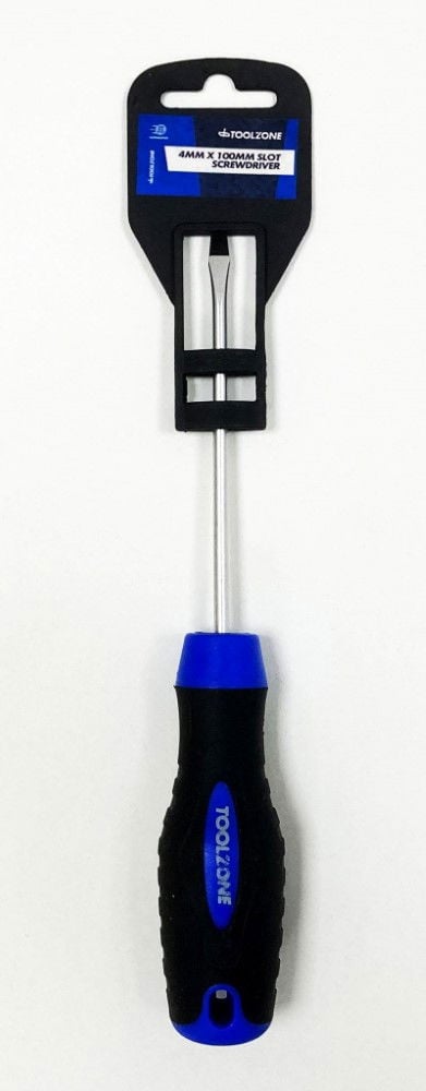 SLOT SCREWDRIVER 4mm x 100mm - TOOLZONE KDPSD302