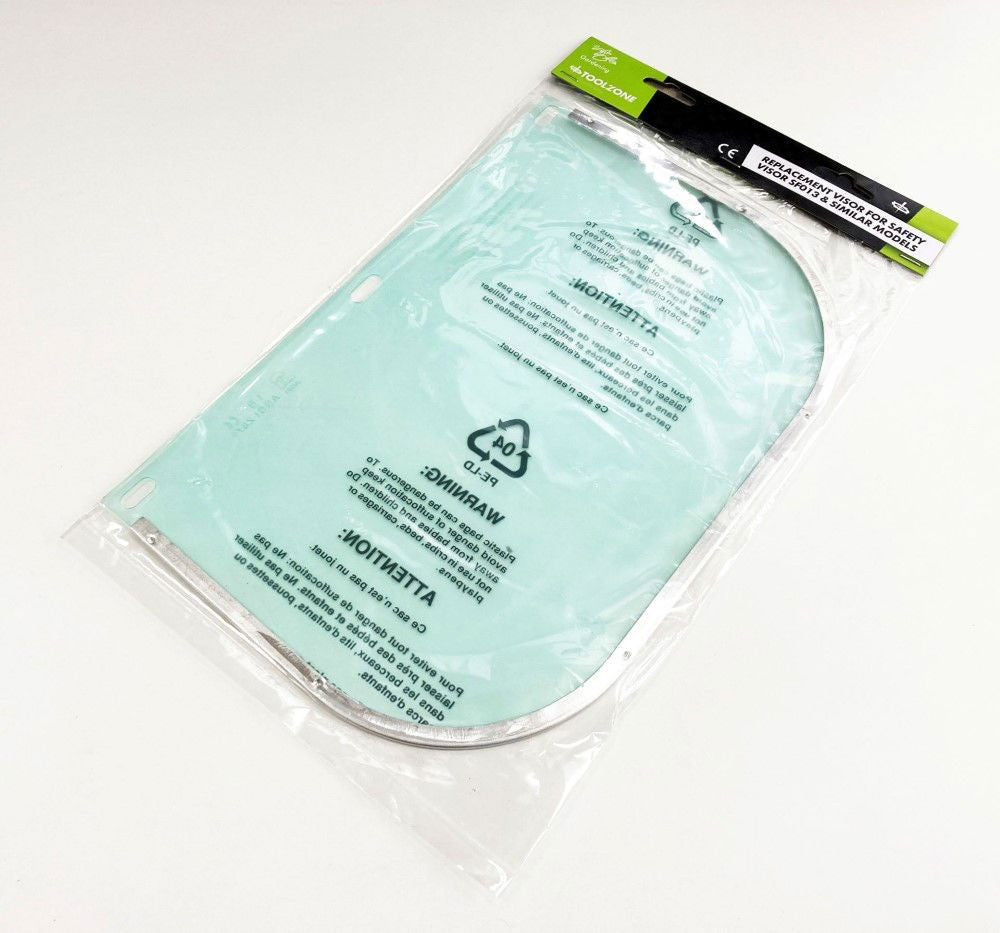 SPARE POLYCARBONATE VISOR FOR SF013 - TOOLZONE KDPSF009