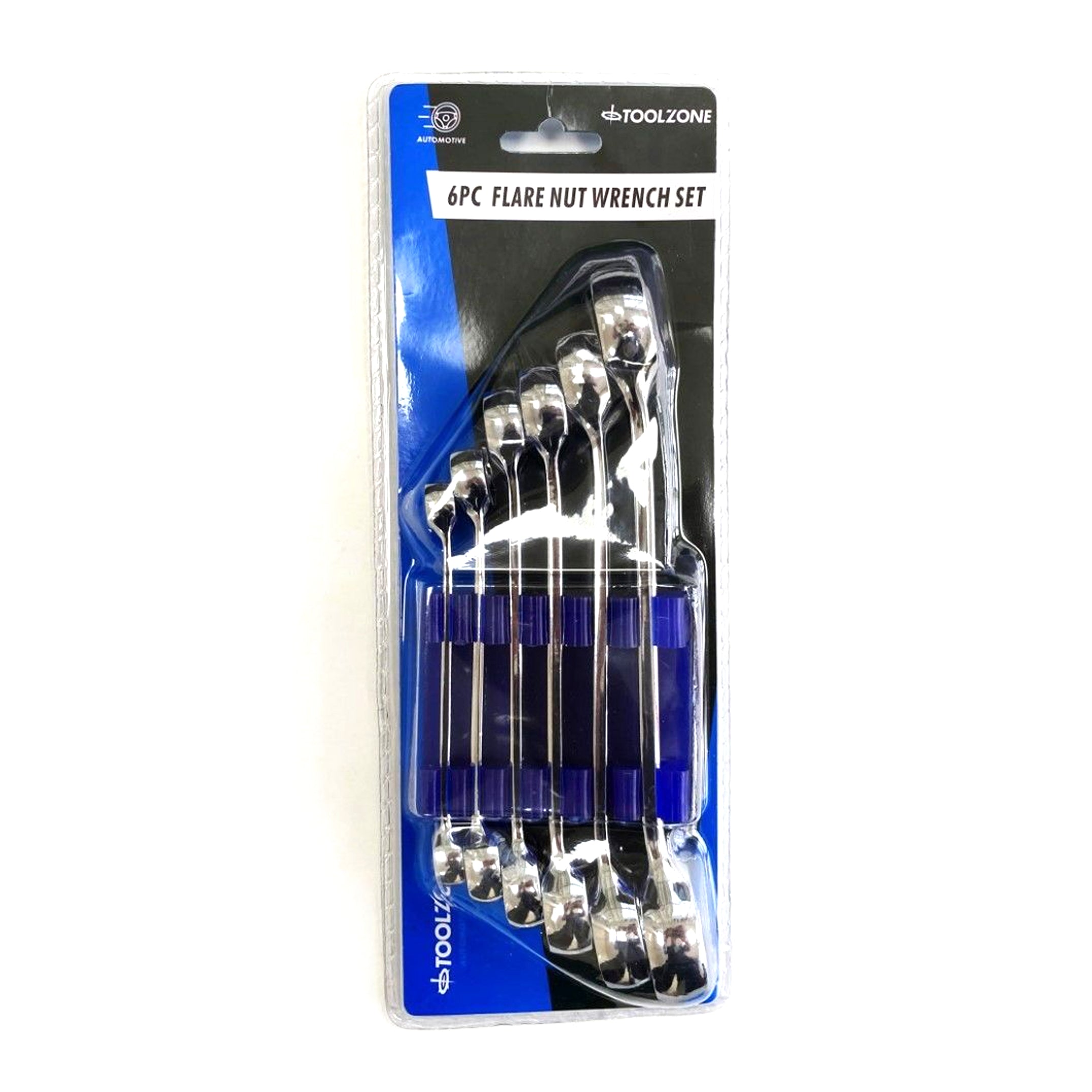 FLARE NUT WRENCH SPANNER SET 6PC 6x8mm TO 22x24mm CHROME VANADIUM POLISHED - TOOLZONE KDPSP034