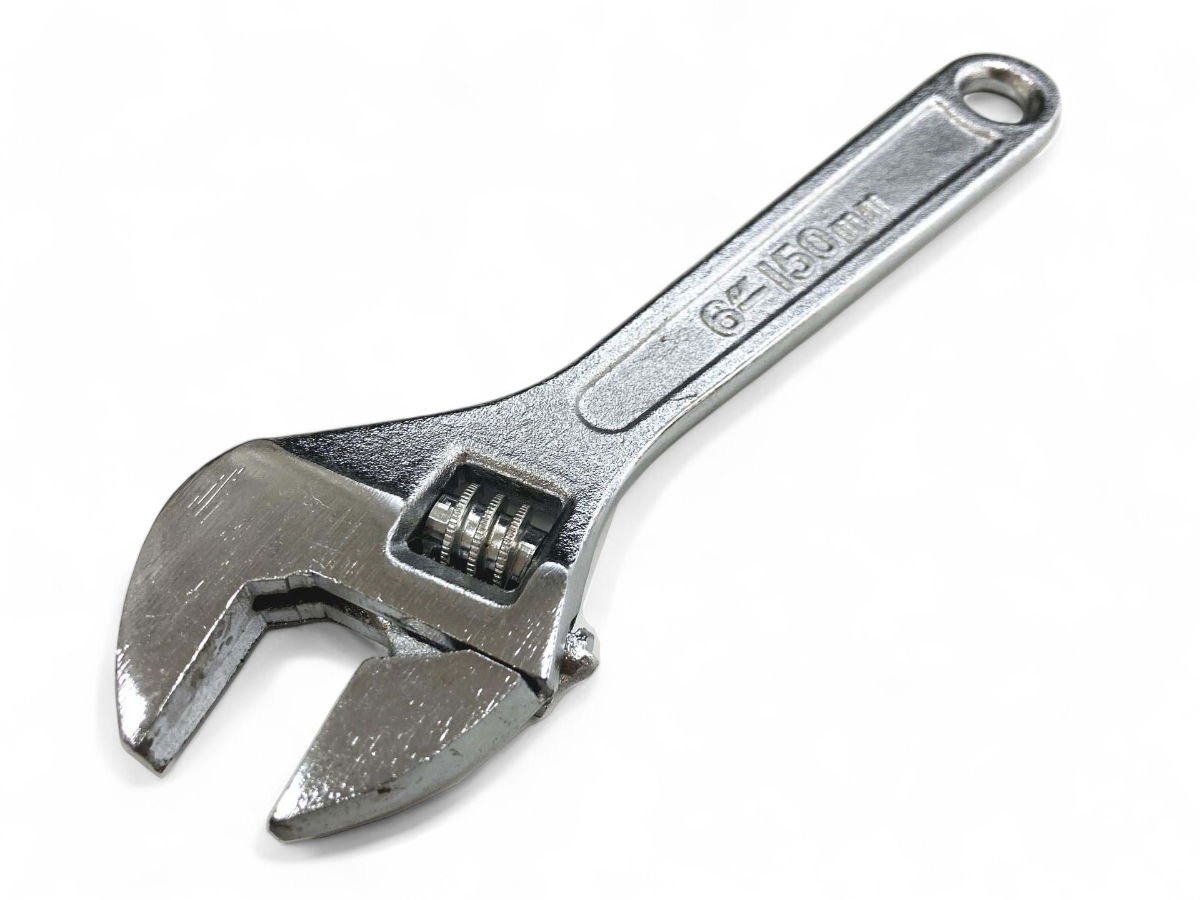ADJUSTABLE SPANNER 6 MAX JAW 20mm DROP FORGED CHROME PLATED - TOOLZONE KDPSP042