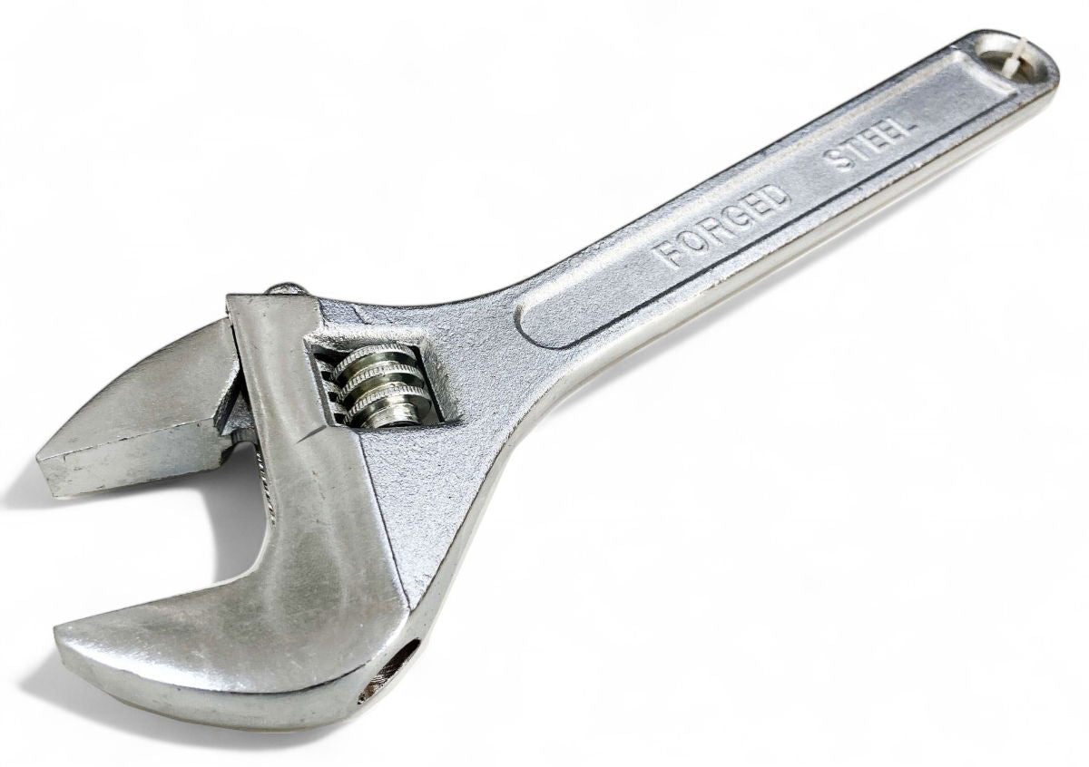 ADJUSTABLE SPANNER 12 MAX JAW 33mm DROP FORGED CHROME PLATED - TOOLZONE KDPSP045