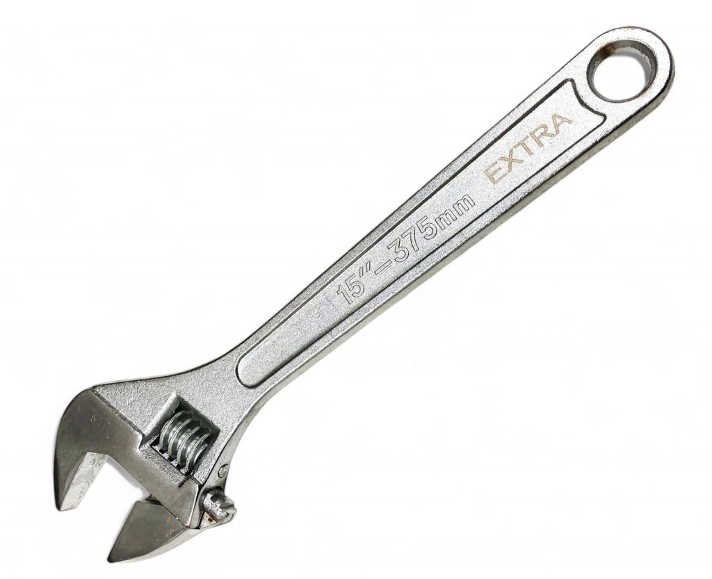 ADJUSTABLE SPANNER 15 MAX JAW 45mm DROP FORGED CHROME PLATED - TOOLZONE KDPSP046