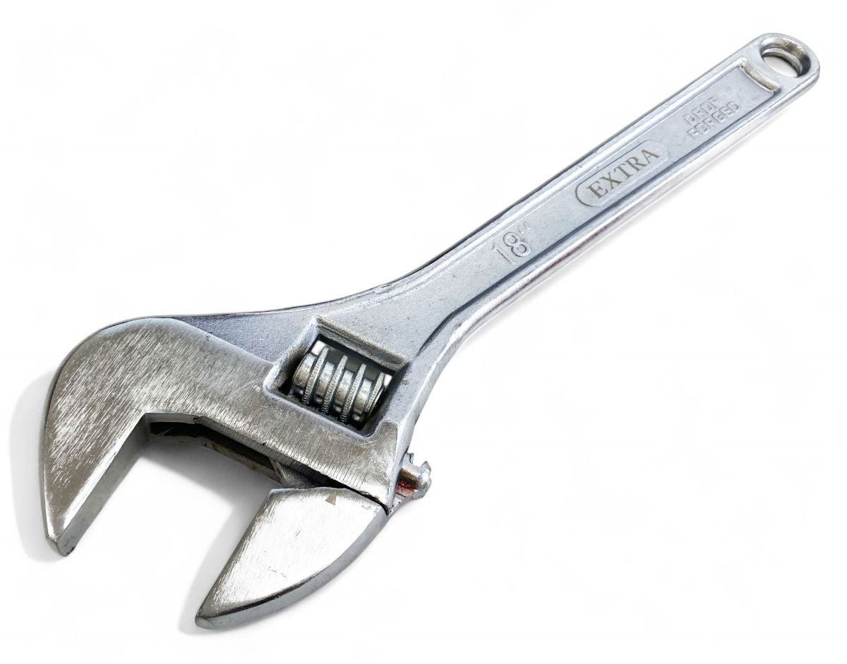 ADJUSTABLE SPANNER 18 MAX JAW 55mm DROP FORGED CHROME PLATED - TOOLZONE KDPSP047