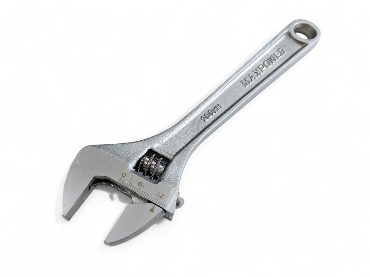 ADJUSTABLE SPANNER 8 MAX JAW 25mm DROP FORGED SATIN FINISH - TOOLZONE KDPSP051