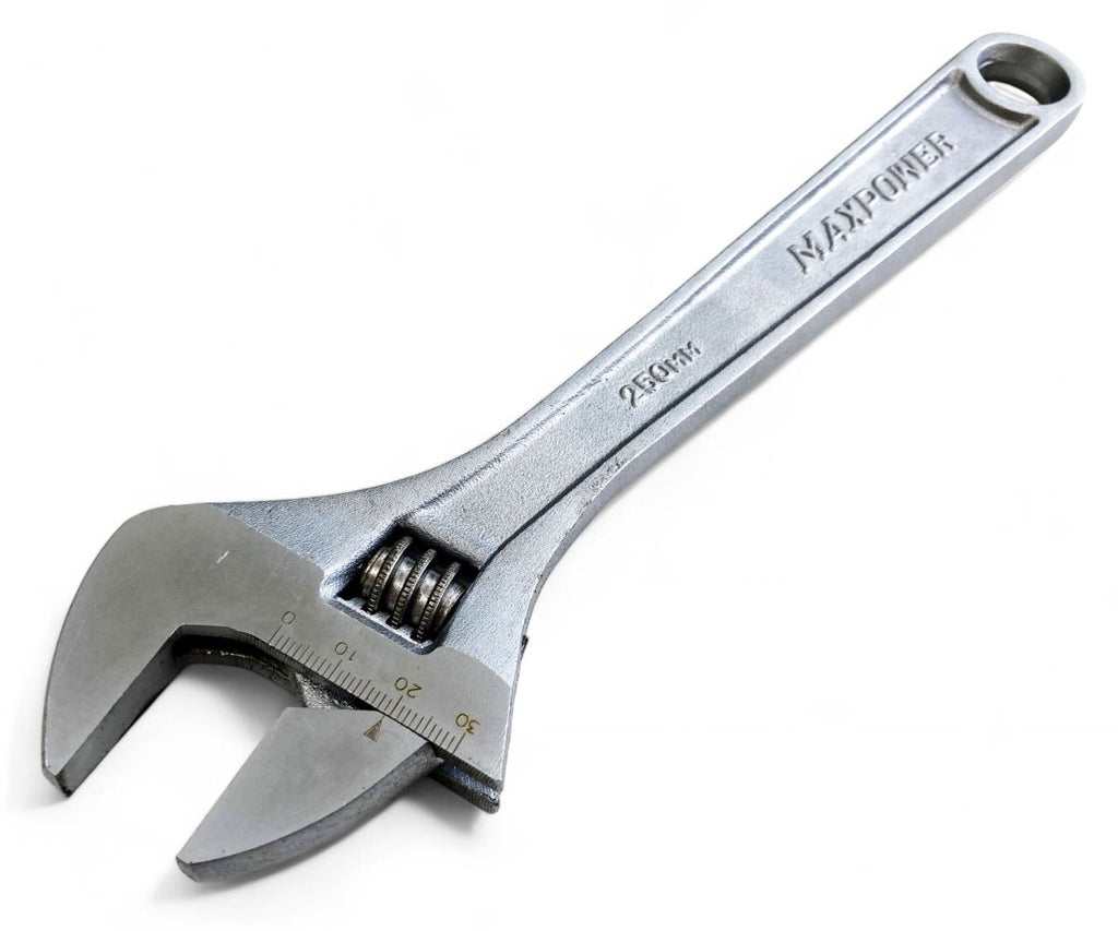 ADJUSTABLE SPANNER 10 MAX JAW 30mm DROP FORGED SATIN FINISH - TOOLZONE KDPSP052