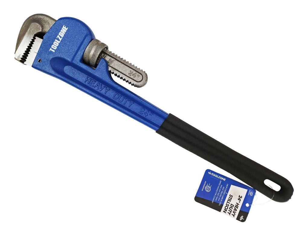 STILLSON WRENCH 24 MAX JAW 86mm DROP FORGED FOAM DIPPED HANDLE - TOOLZONE KDPSP069