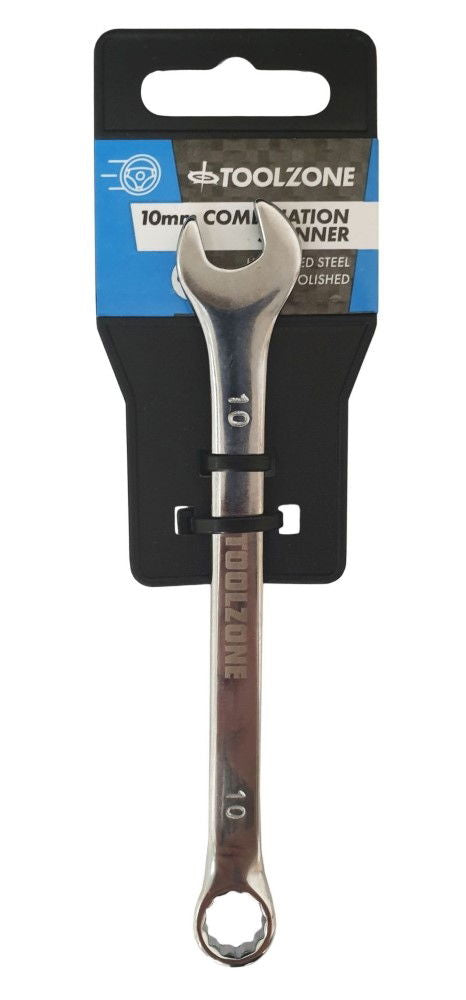 COMBINATION SPANNER 10mm POLISHED CHROME VANADIUM - TOOLZONE KDPSP113