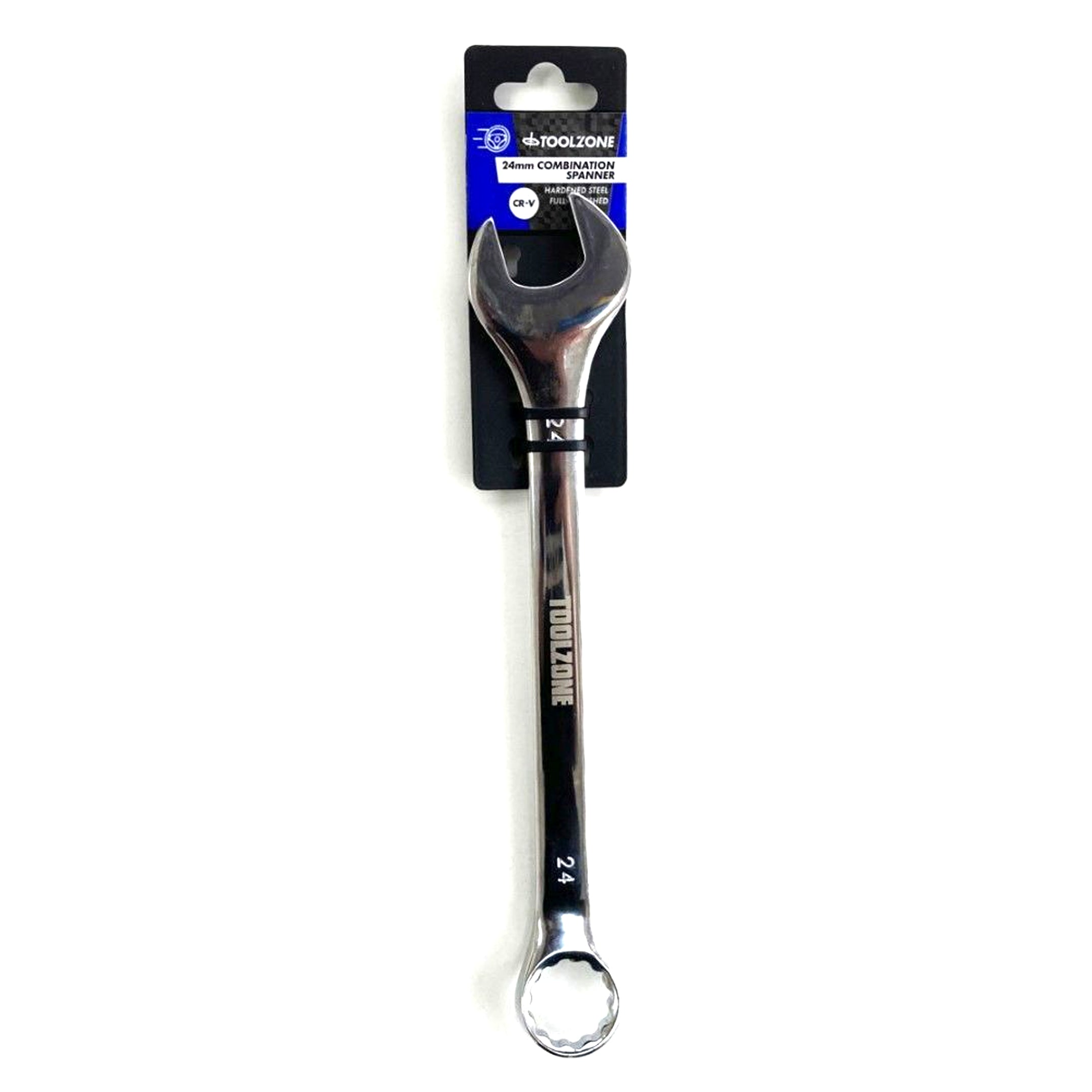 COMBINATION SPANNER 24mm POLISHED CHROME VANADIUM - TOOLZONE KDPSP117