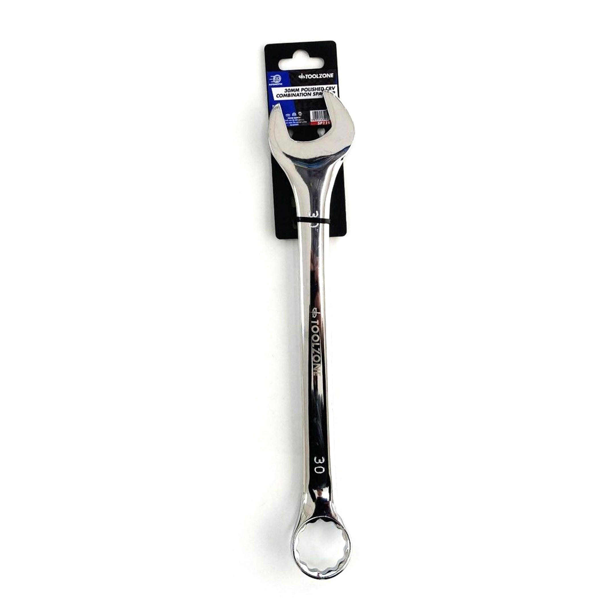 COMBINATION SPANNER 30mm POLISHED CHROME VANADIUM - TOOLZONE KDPSP119