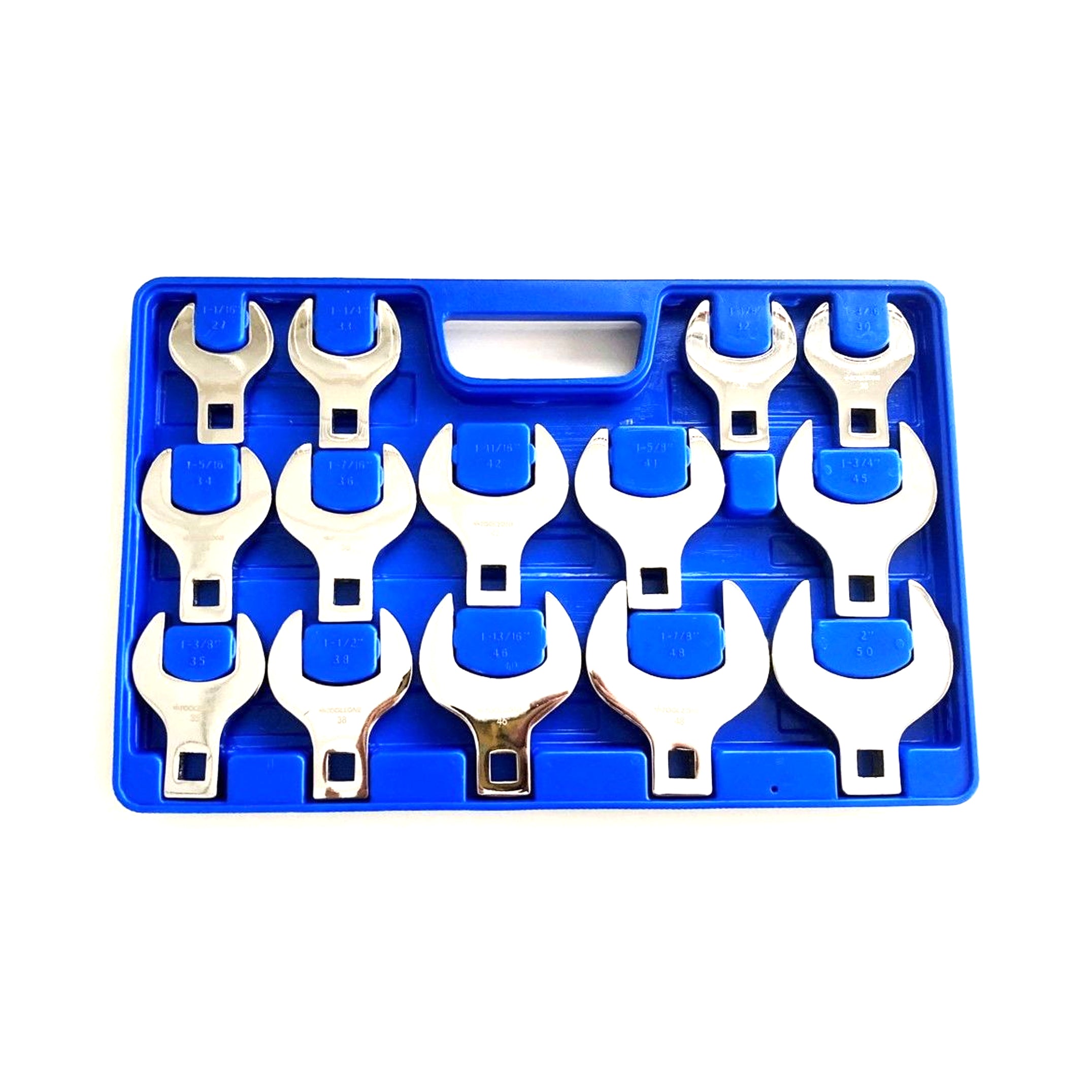 CROWS FOOT WRENCH SET 14pc JUMBO METRIC 1/2 DR FULLY POLISHED - TOOLZONE KDPSP140