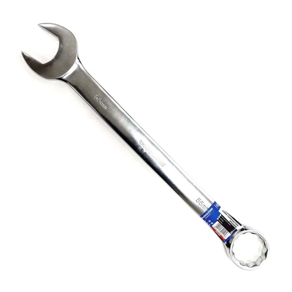 COMBINATION SPANNER 55mm 6150CRV MATT FINISH - TOOLZONE KDPSP189