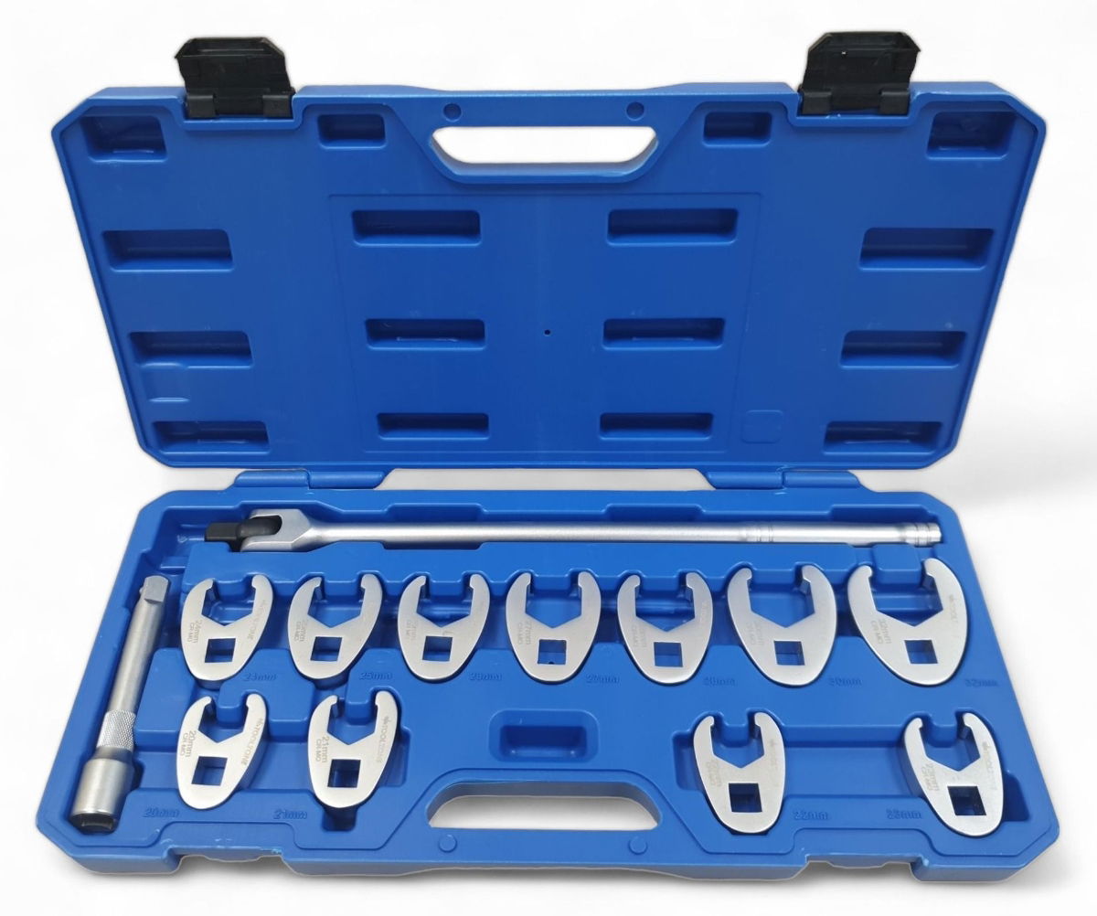 CROWFOOT WRENCH SET 1/2 DR 13pc 20-32mm 6150 CHROME MOLYBDENUM - TOOLZONE KDPSP195