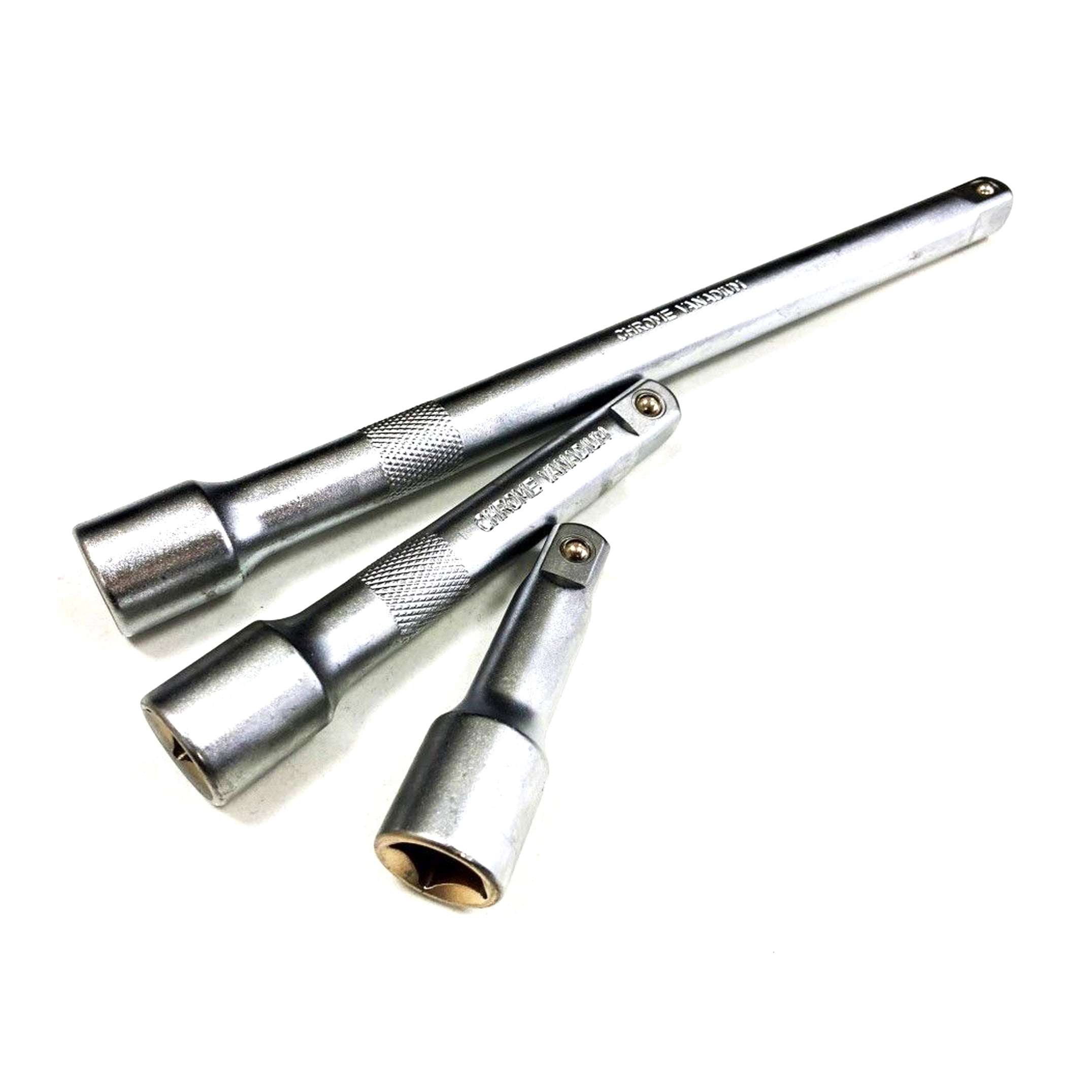 EXTENSION BAR SET 1/2 DRIVE 3pc 3 5 10 CRV SATIN FINISH - TOOLZONE KDPSS027