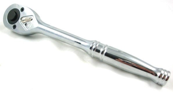 RATCHET HANDLE 1/2 DRIVE PROFESSIONAL POLISHED 250mm CRV QUICK RELEASE - TOOLZONE KDPSS054