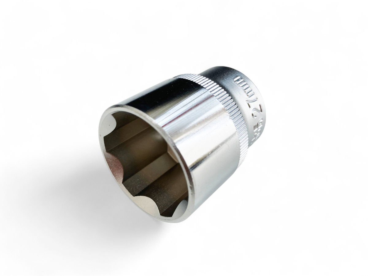 SOCKET 1/2 DRIVE 27mm CRV SATIN SINGLE HEX - TOOLZONE KDPSS085