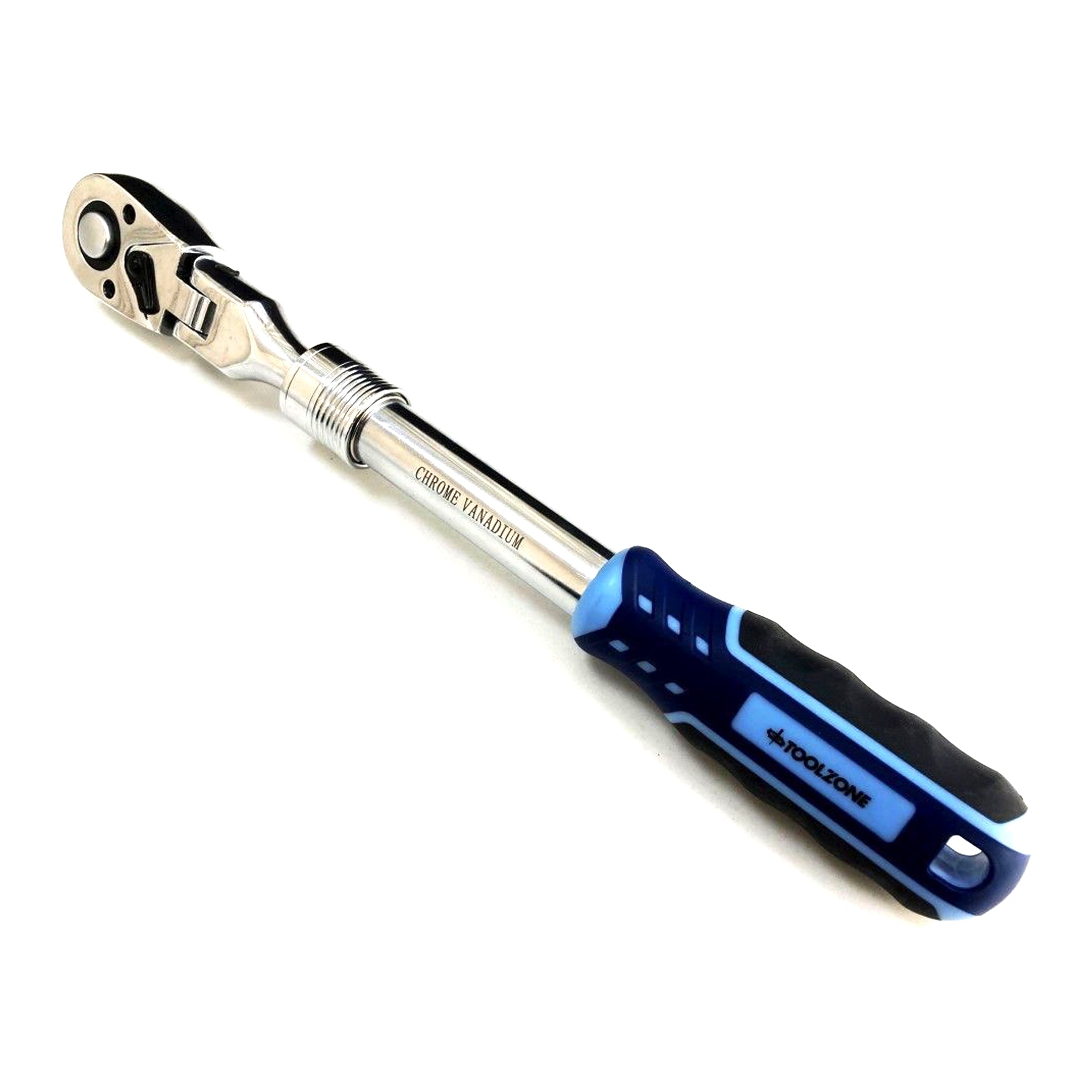 RATCHET FLEXI HEAD EXTENDABLE 1/2 DRIVE 335-480mm SOFTGRIP CRV - TOOLZONE KDPSS224