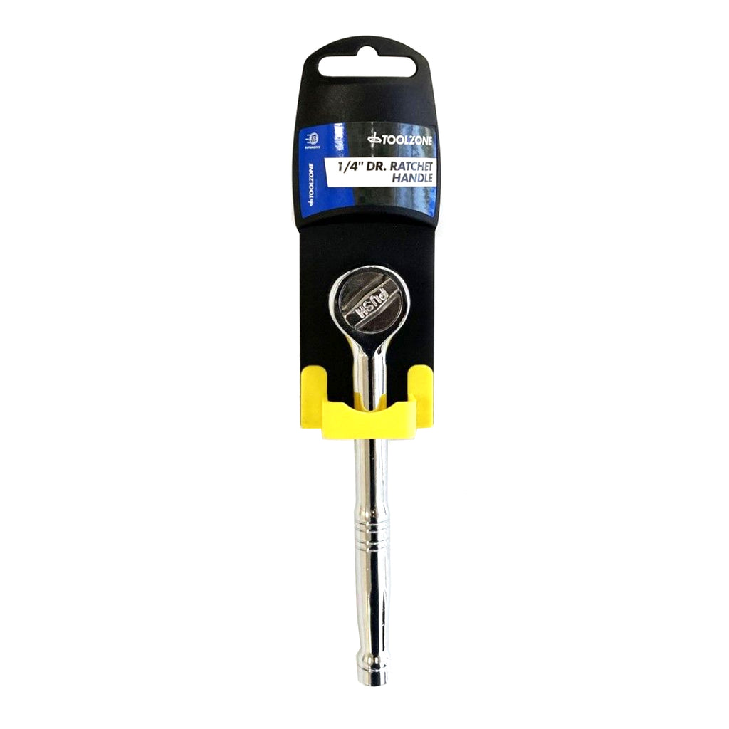 RATCHET HANDLE 1/4 DRIVE POLISHED CHROME QUICK RELEASE - TOOLZONE KDPSS239