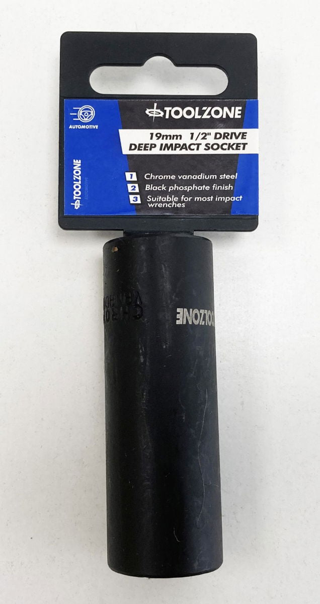 DEEP IMPACT SOCKET 19mm 1/2 DRIVE CRV - TOOLZONE KDPSS320