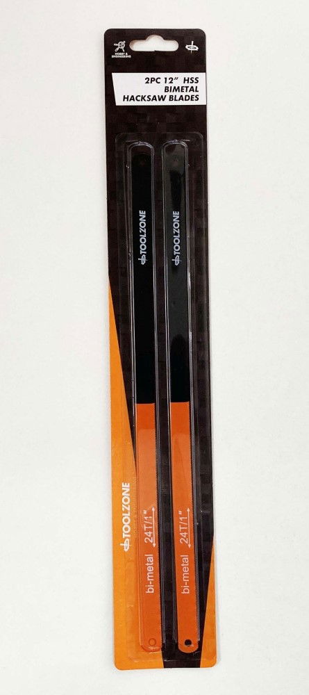 HACKSAW BLADES 12 24 TPI HSS BIMETAL 2 PIECES - TOOLZONE KDPSW115