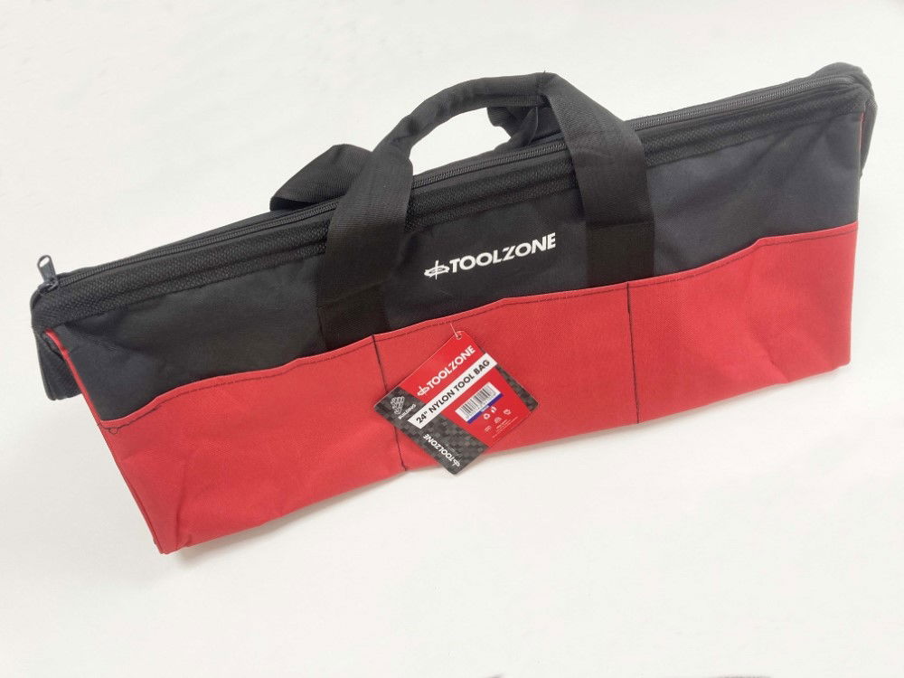 TOOLBAG 24 WIDE OPENING HEAVY DUTY NYLON WITH 6 EXTERNAL POCKETS - TOOLZONE KDPTB026