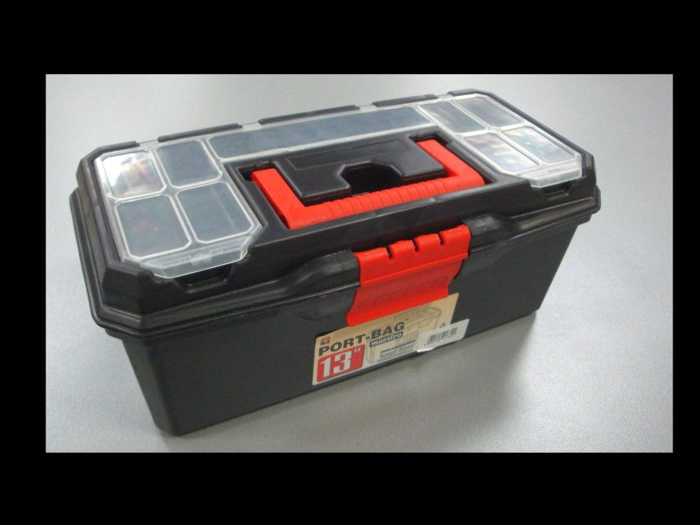 TOOLBOX MAESTRO 13 WITH ORGANISER SECTIONS AND CARRY TRAY - TOOLZONE KDPTB093