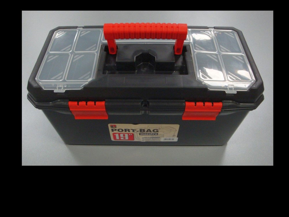 TOOLBOX MAESTRO 19 WITH ORGANISER SECTIONS AND CARRY TRAY - TOOLZONE KDPTB095