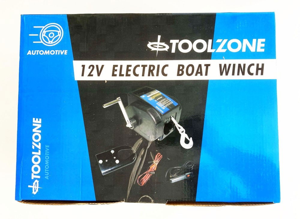 ELECTRIC BOAT WINCH 12v 6000lb ROLLING 2000lb STRAIGHT PULL - TOOLZONE KDPTD024