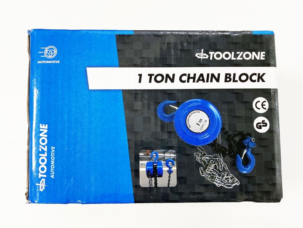 CHAIN BLOCK 1 TON LIFTING HEIGHT 3m TUV GS APPROVED - TOOLZONE KDPTD050