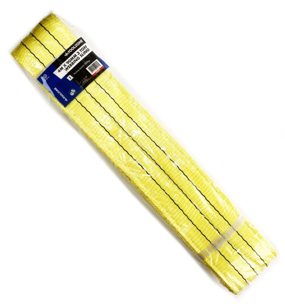WEBBING SLING 4m x 90mm 3 TON CAPACITY - TOOLZONE KDPTD070