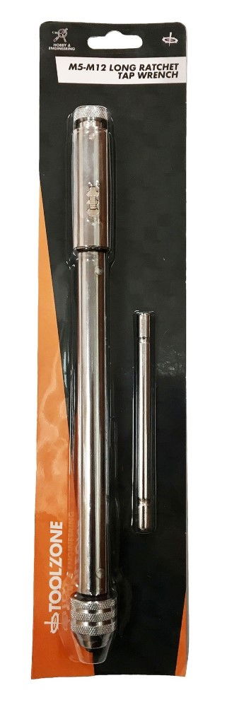 LONG RATCHET TAP WRENCH M5-M12 310mm - TOOLZONE KDPTP128