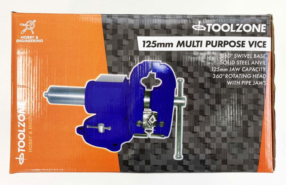 YORK VICE ROTATING BODY PIPE CLAMP 5 125mm JAW 360° SWIVEL BASE - TOOLZONE KDPVC015