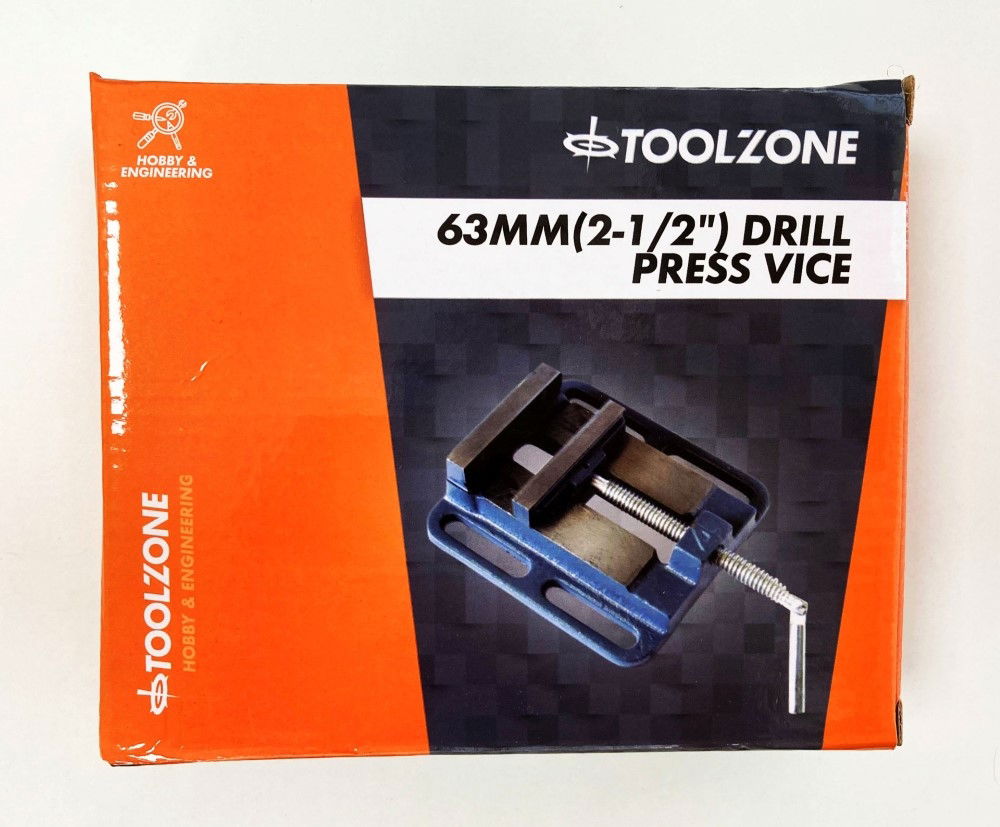 DRILL PRESS VICE 2 1/2 55mm JAW OPENING 63mm JAW WIDTH - TOOLZONE KDPVC018