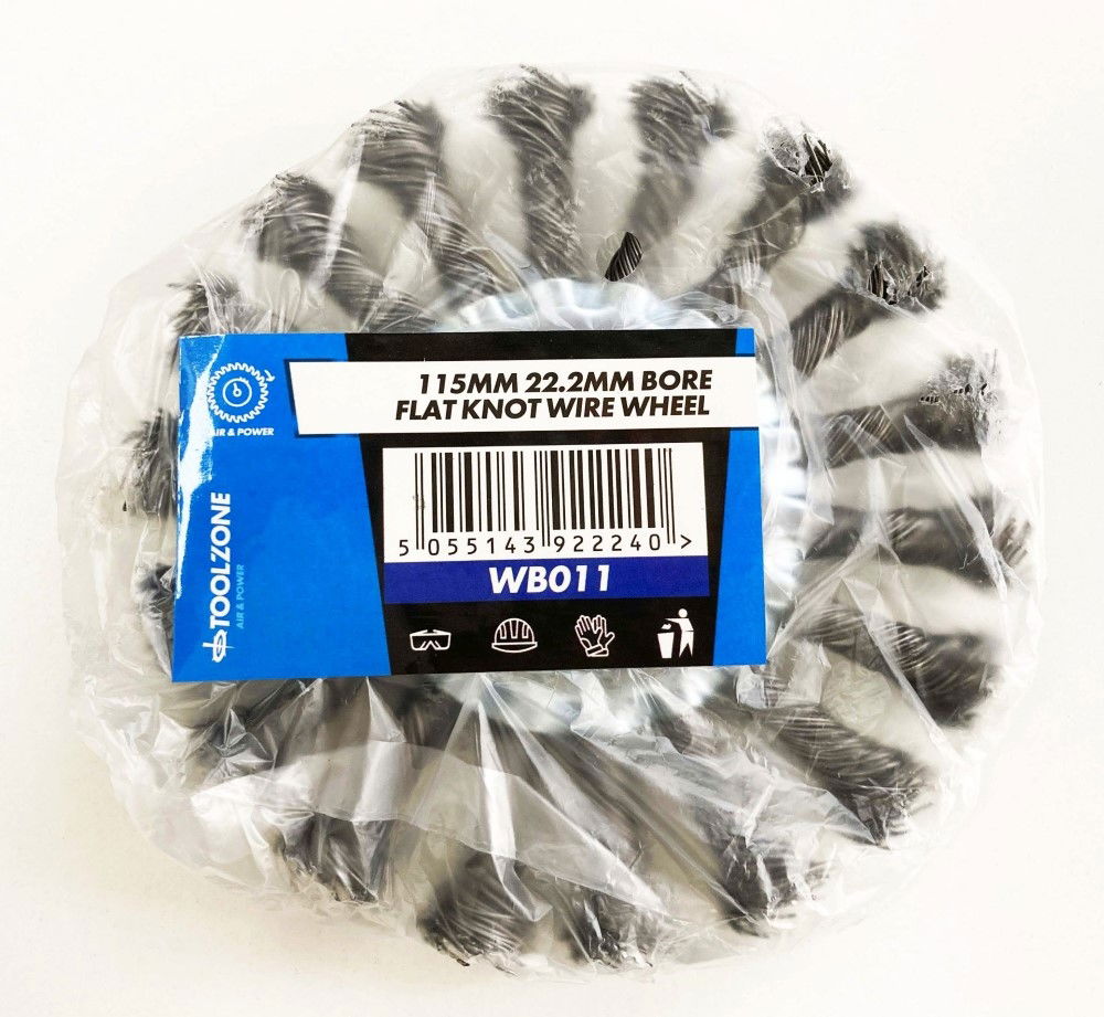 TWIST KNOT WIRE WHEEL 115 x 22.2mm - TOOLZONE KDPWB011