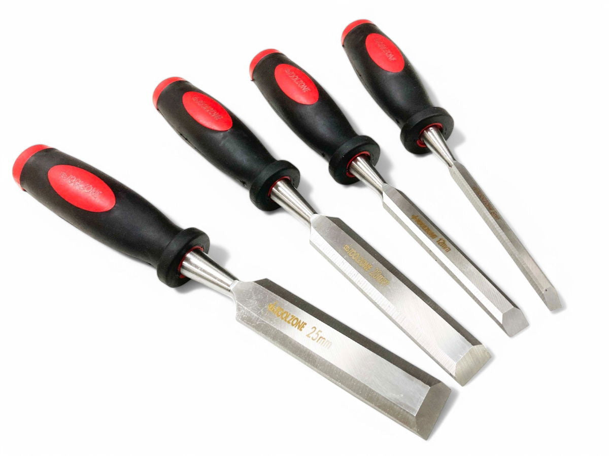 CHISEL SET SOFT GRIP HANDLE 4PC 1/4, 1/2, 3/4, 1 - TOOLZONE KDPWW041