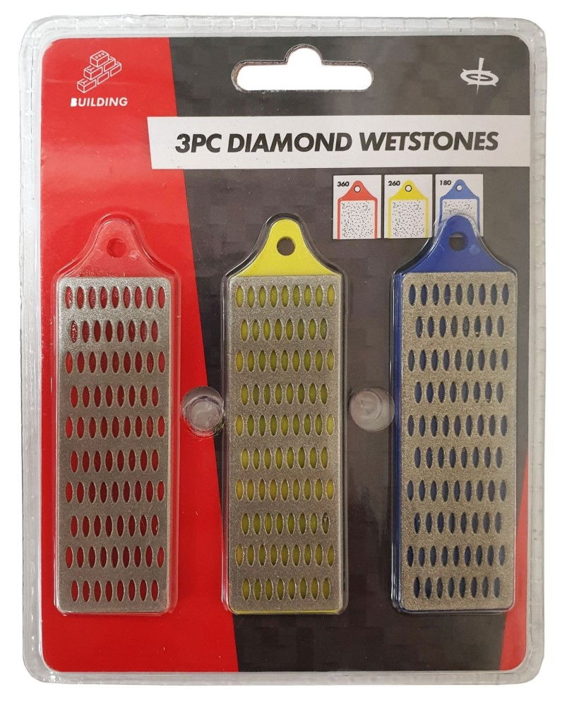 WHETSTONE DIAMOND 3PC 1 x 3 180 280 360 GRIT - TOOLZONE KDPWW071