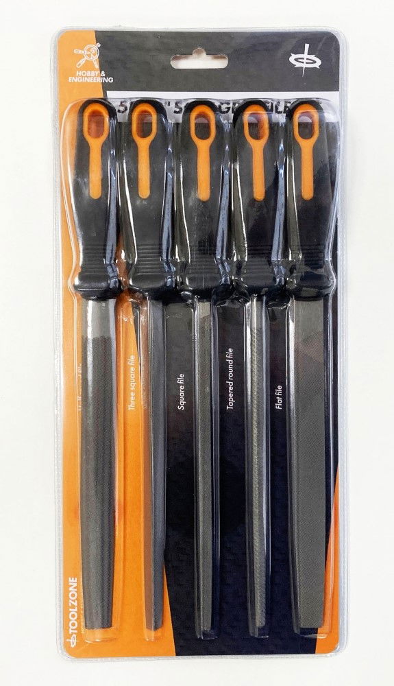 FILE SET 5PC 8 T12 STEEL SOFT GRIP HANDLES - TOOLZONE KDPWW163