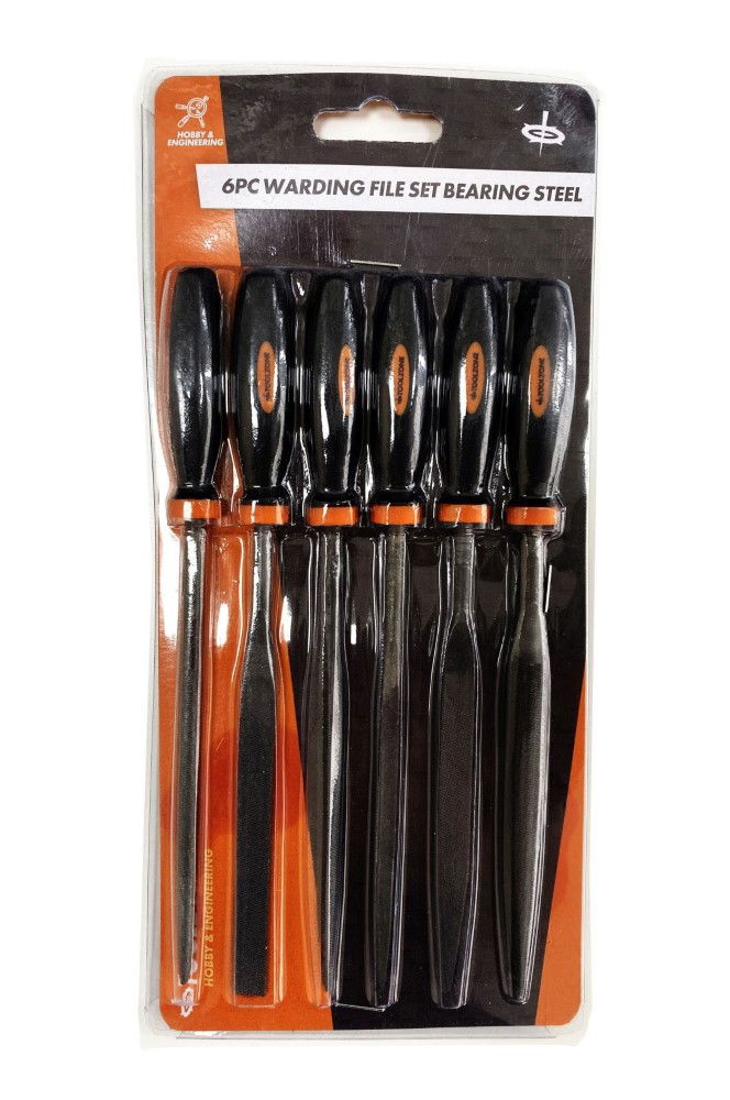 WARDING FILE SET 6PC BEARING STEEL 175 x 5mm - TOOLZONE KDPWW203