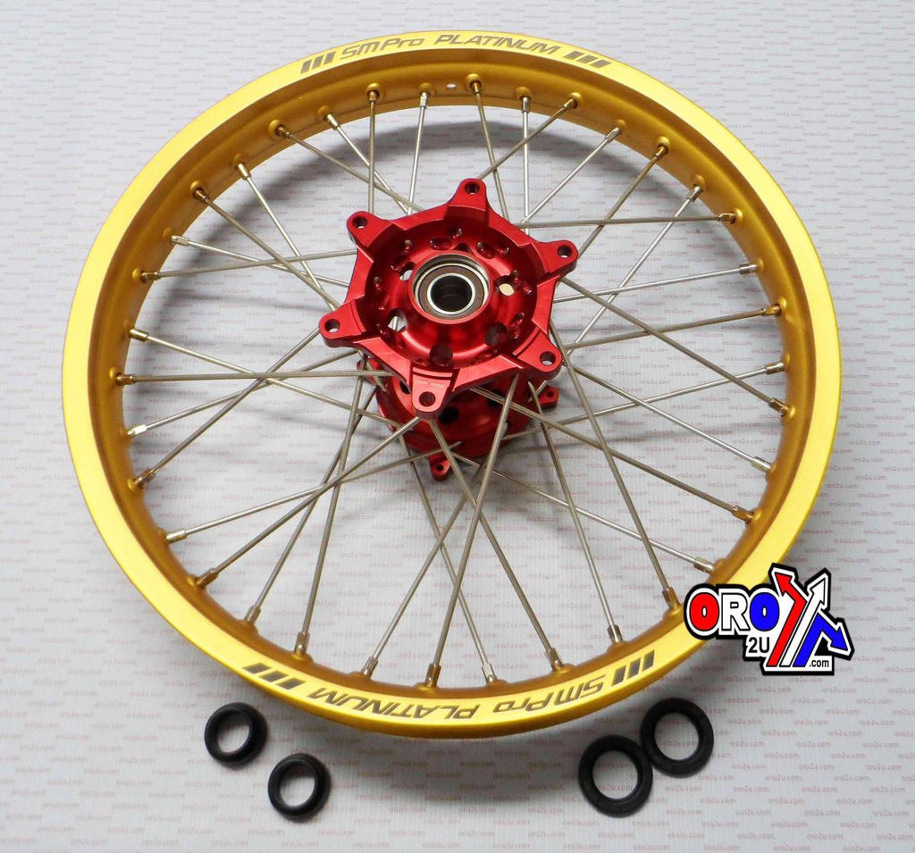 19x1.85 WHEEL HON GD GLOSS/RED, MX-9012 GOLD RIM, RED HUB, SP01203820299 GLOSS RIM