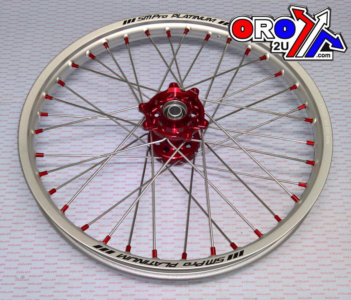 19x1.85 WHEEL HON GLOSS SILVER/GLOSS RED, GLOSS SILVER RIM, GLOSS RED HUB, SP012.03.82.00.03 MX-9011