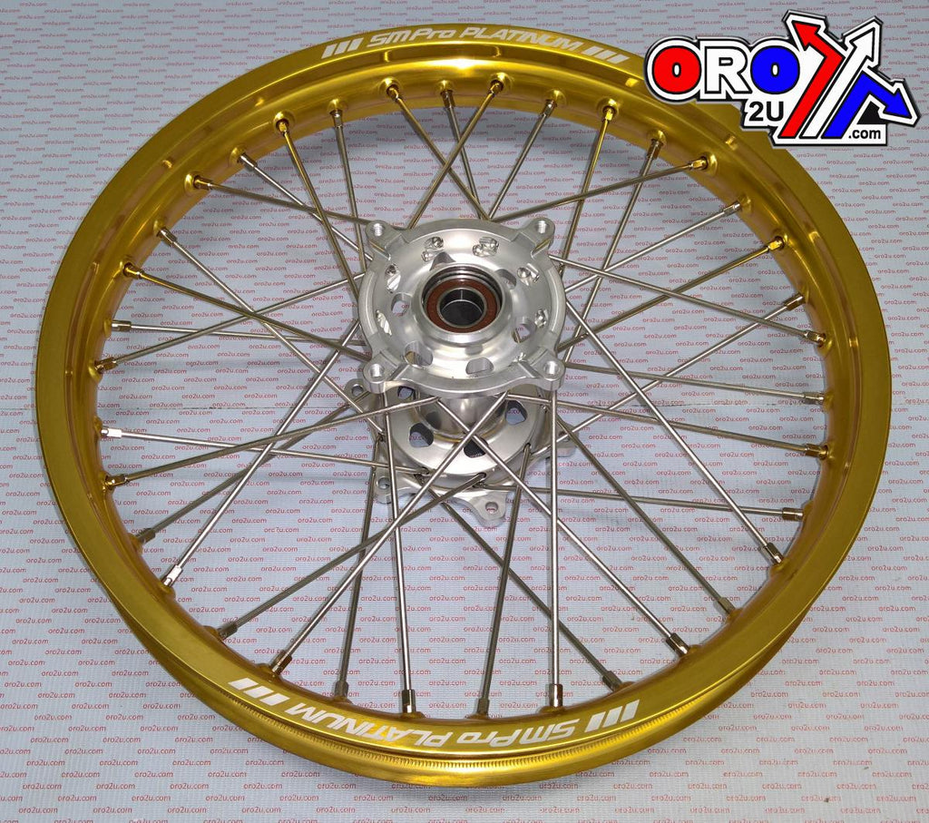 19x2.15 WHEEL RMZ 07-18 RACE, MX-3020 GLOSS GOLD RIM,GLOSS SILVER HUB, SP063.00.81.02.99 GLOSS RIM