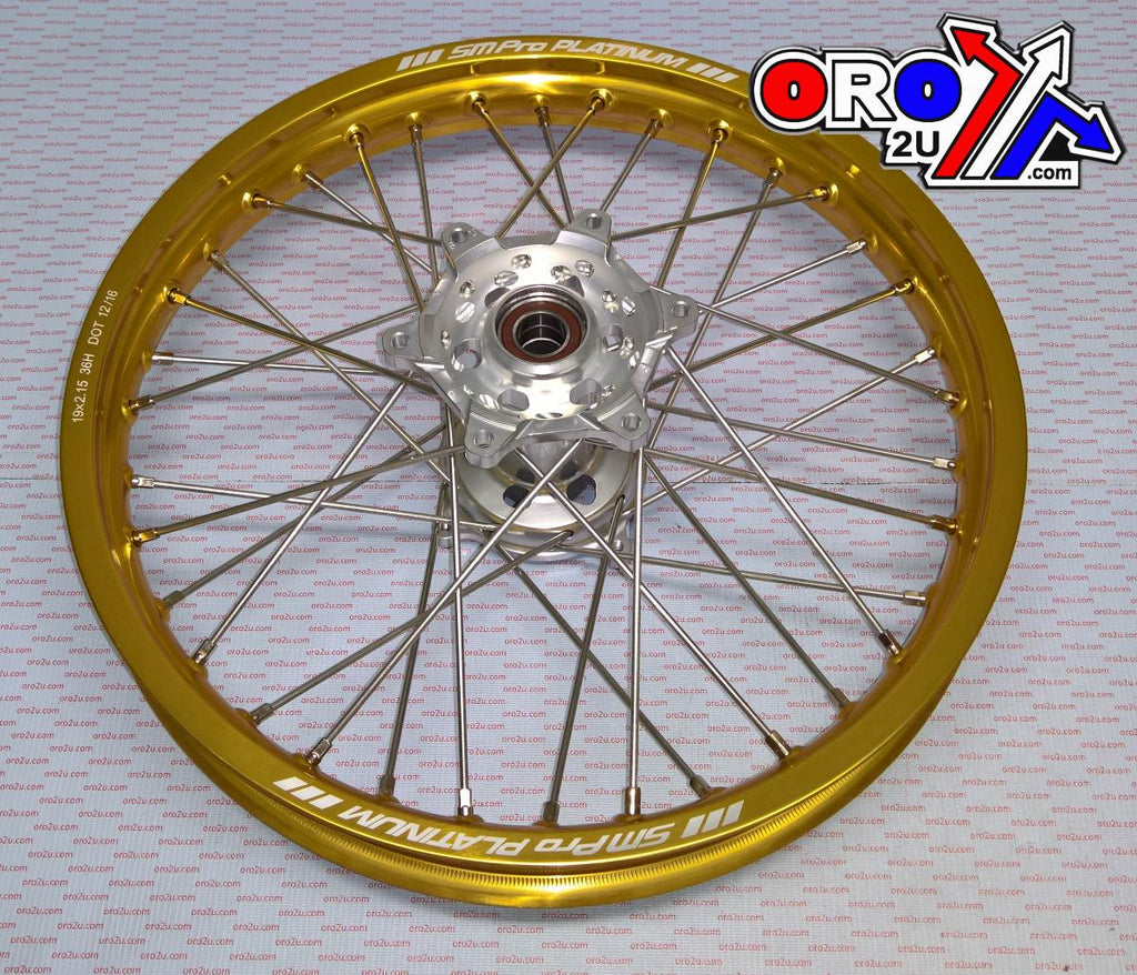 19x1.85 WHEEL RMZ 07-23 RACE, MX-3010 GLOSS GOLD RIM,GLOSS SILVER HUB, SP063.00.82.02.99 GLOSS RIM