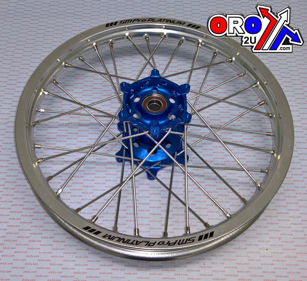 19x1.85 WHEEL YAM GLOSS SILVER/BLUE, MX-4010 SILVER RIM, BLUE HUB, SP074.04.82.00.99 GLOSS RIM