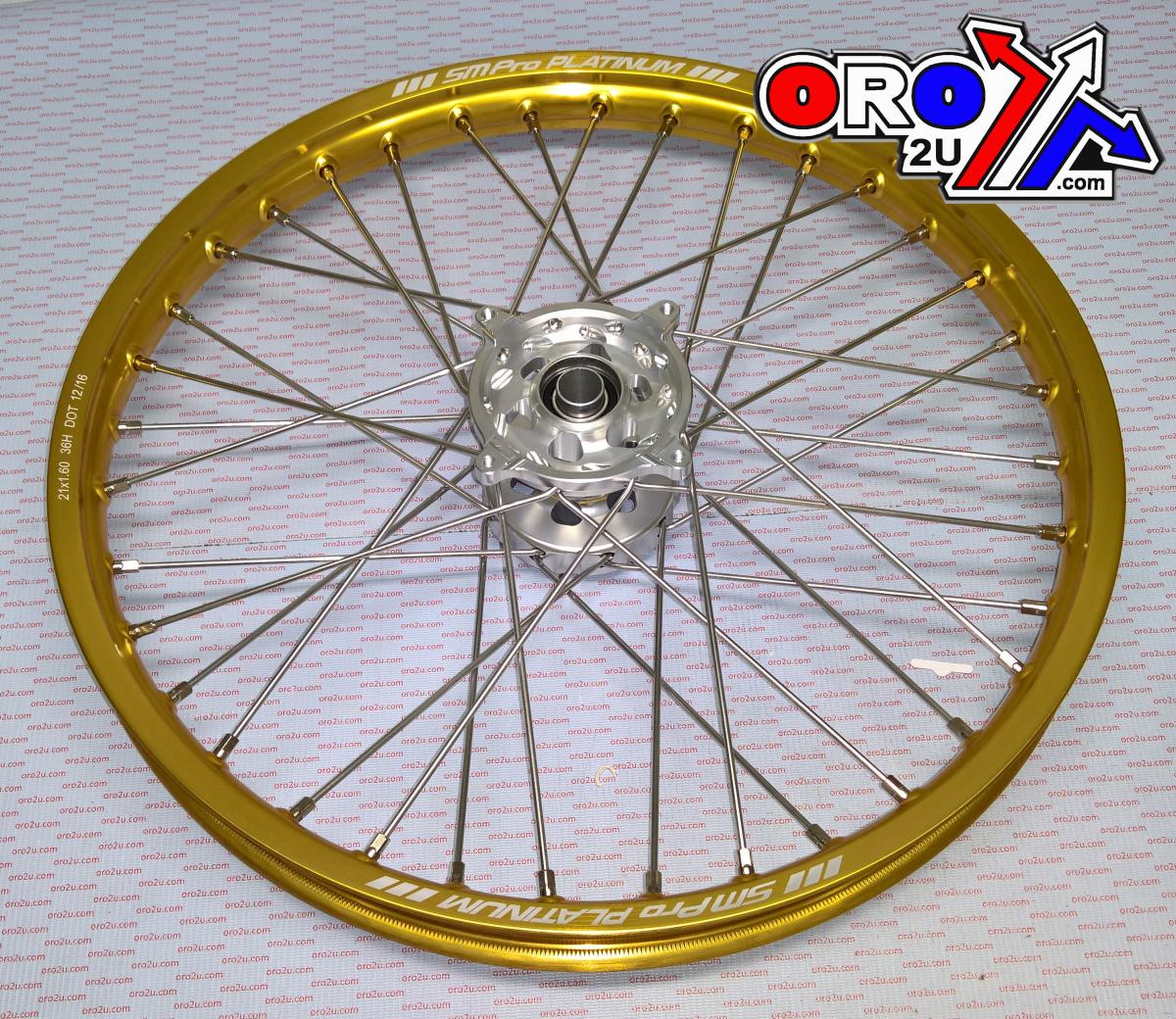 21x1.60 WHEEL RMZ 05-23RACE, MX-3000 GLOSS GOLD RIM, GLOSS SILVER HUB, SP175.00.80.02.99 GLOSS RIM