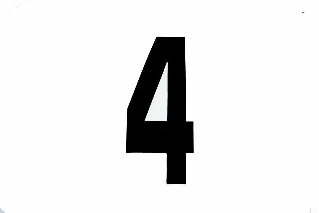 4 BLACK 8No.20cm. EACH