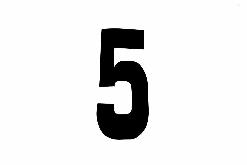 5 BLACK 8No.20cm. EACH