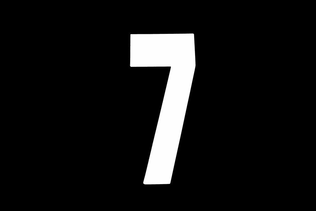 7 WHITE 8No.20cm. EACH