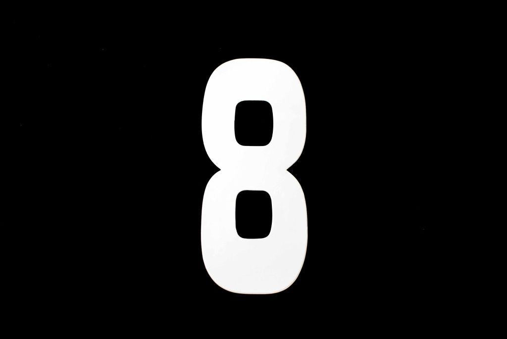 8 WHITE 8No.20cm. EACH