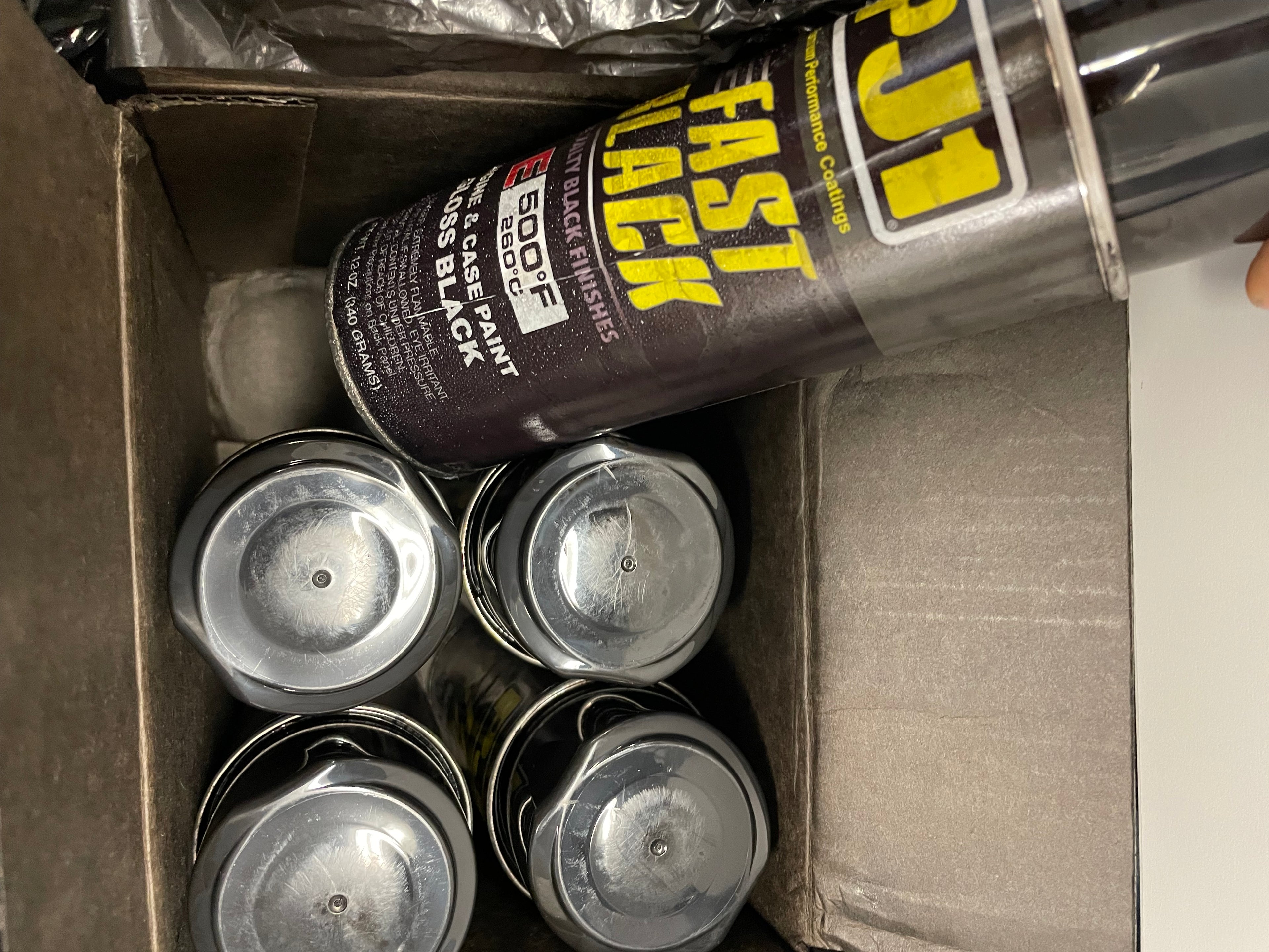 CLEARANCE 5 x PJ1 HT1500 PAINT SPRAY BLACK, HIGH TEMPERATURE, PJ010001