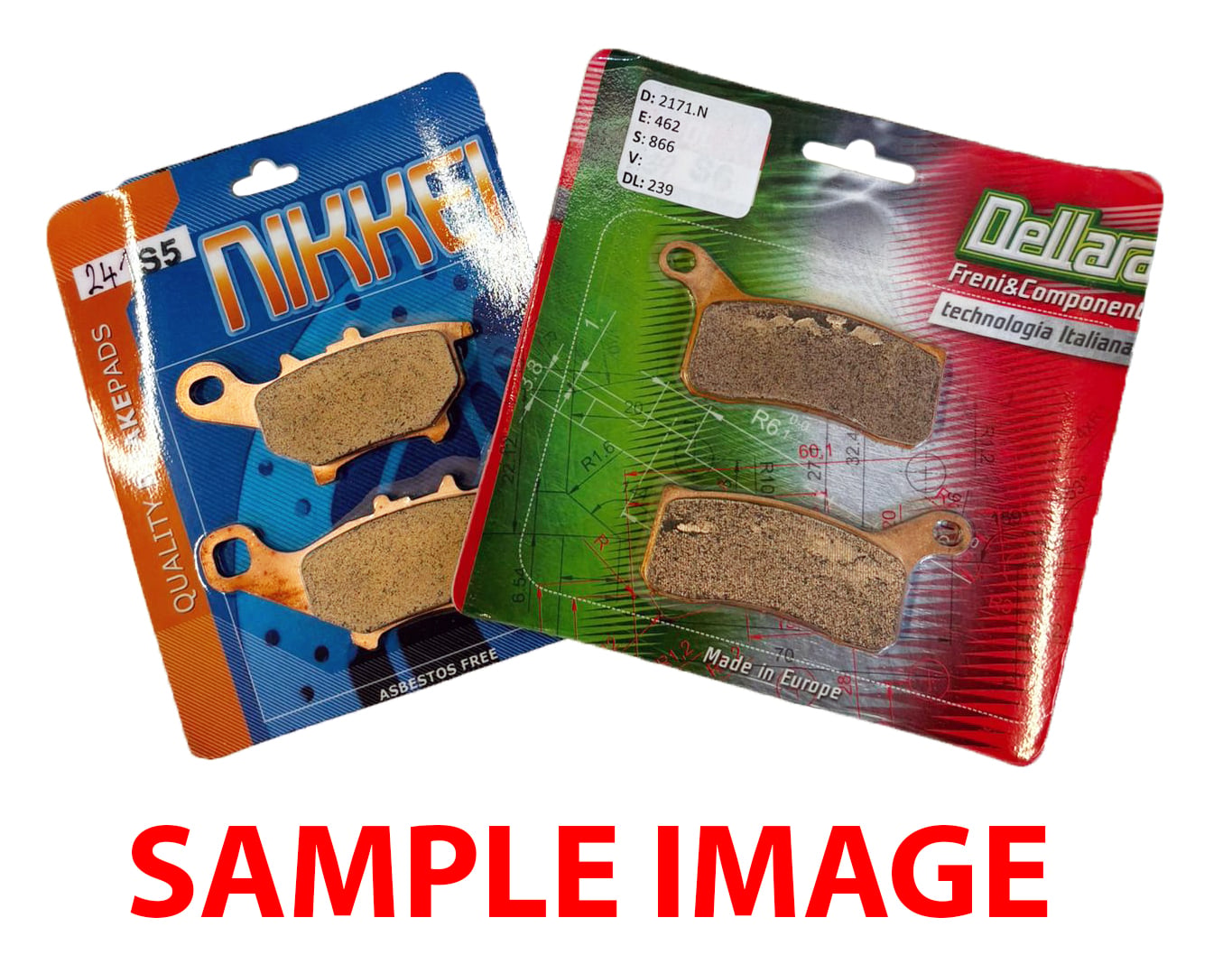 BRAKE PADS SINTERED METAL HS DELTA MADE BY DELTA DEL2510.N - CLEARANCE